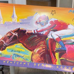 POSTER Peter Max Kentucky Derby 2000, Peter Max 2000. Autographed by the artist.